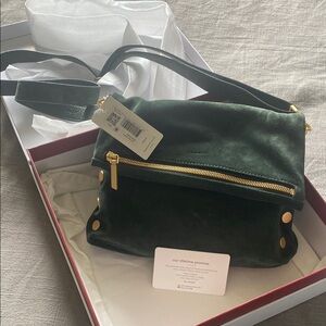 Elegant Green Suede Women's Bag